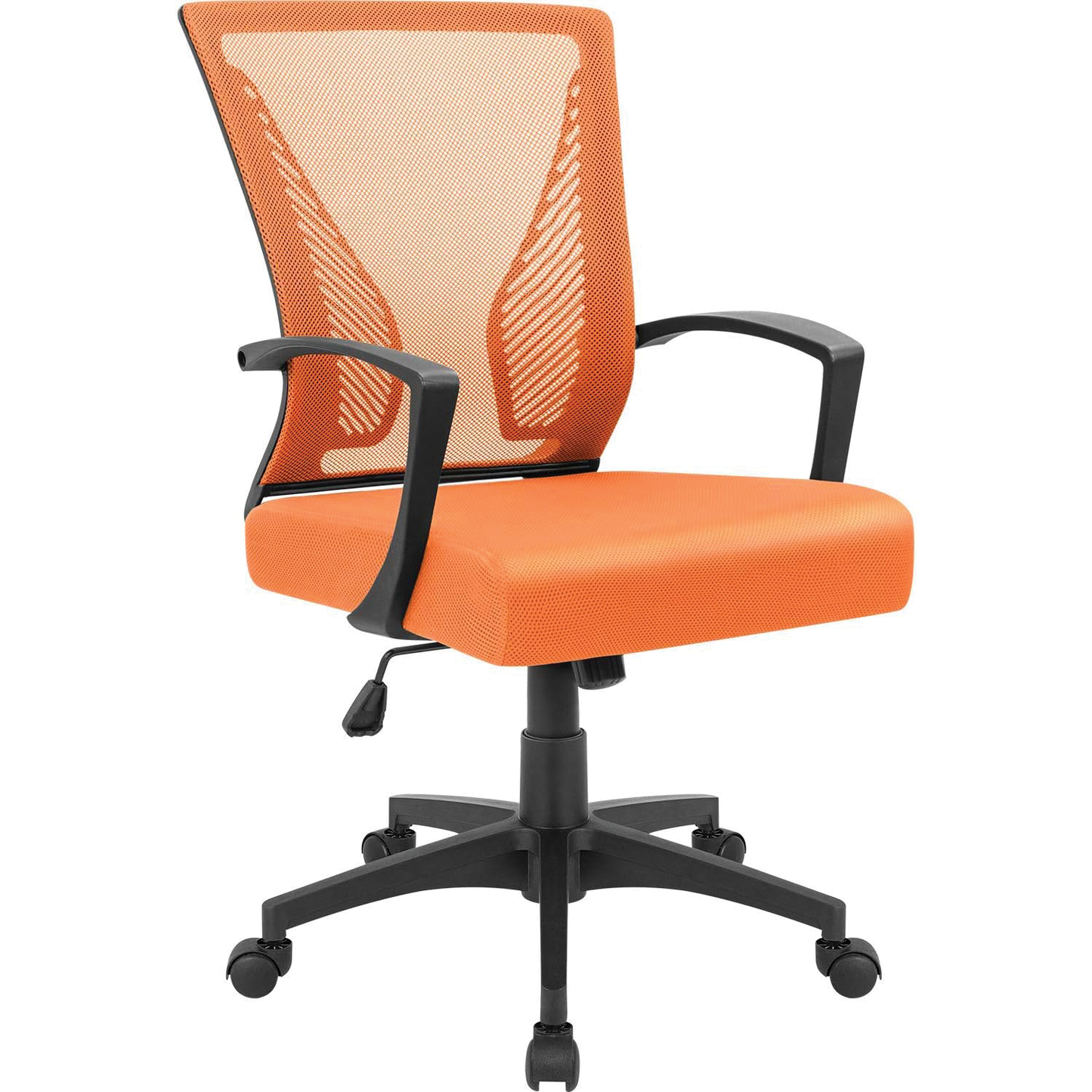 Office Chair Mid Back Swivel Lumbar Support Desk Chair, Computer Ergonomic Mesh Chair with Armrest