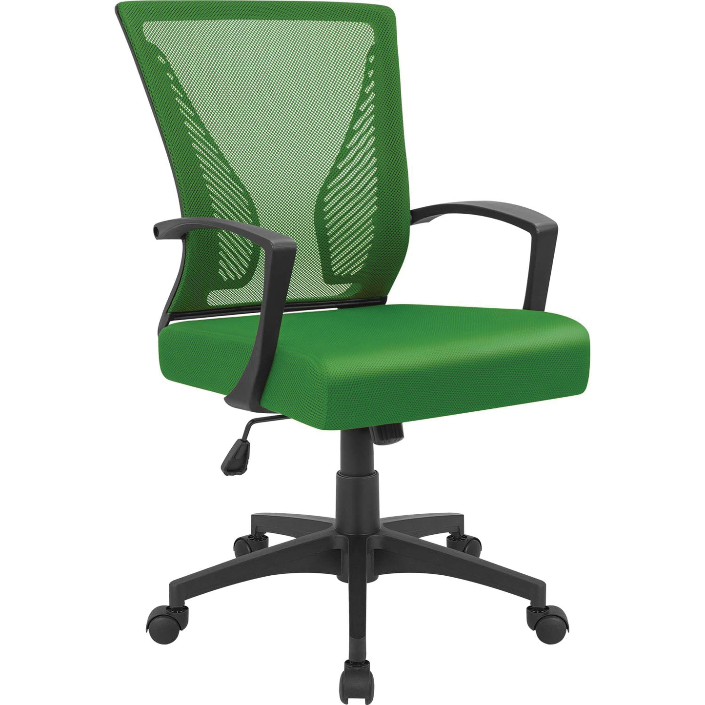 Office Chair Mid Back Swivel Lumbar Support Desk Chair, Computer Ergonomic Mesh Chair with Armrest