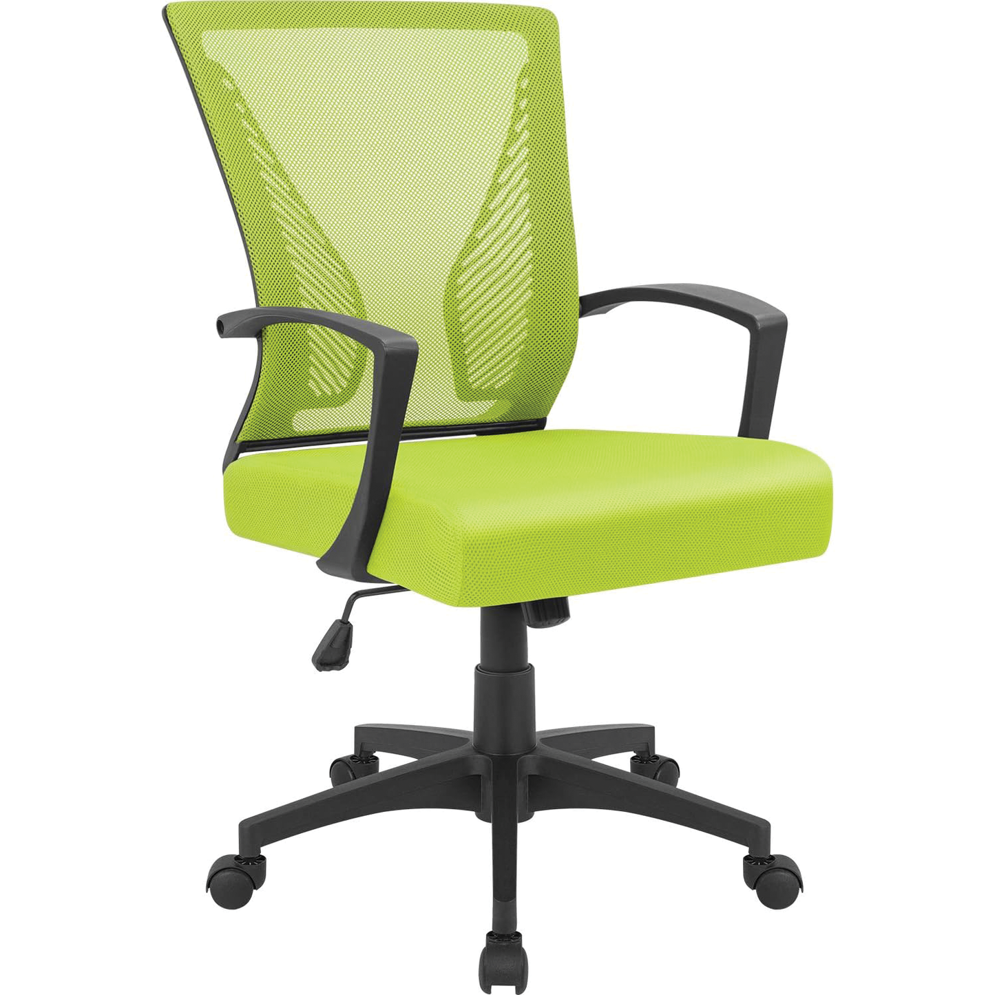 Office Chair Mid Back Swivel Lumbar Support Desk Chair, Computer Ergonomic Mesh Chair with Armrest