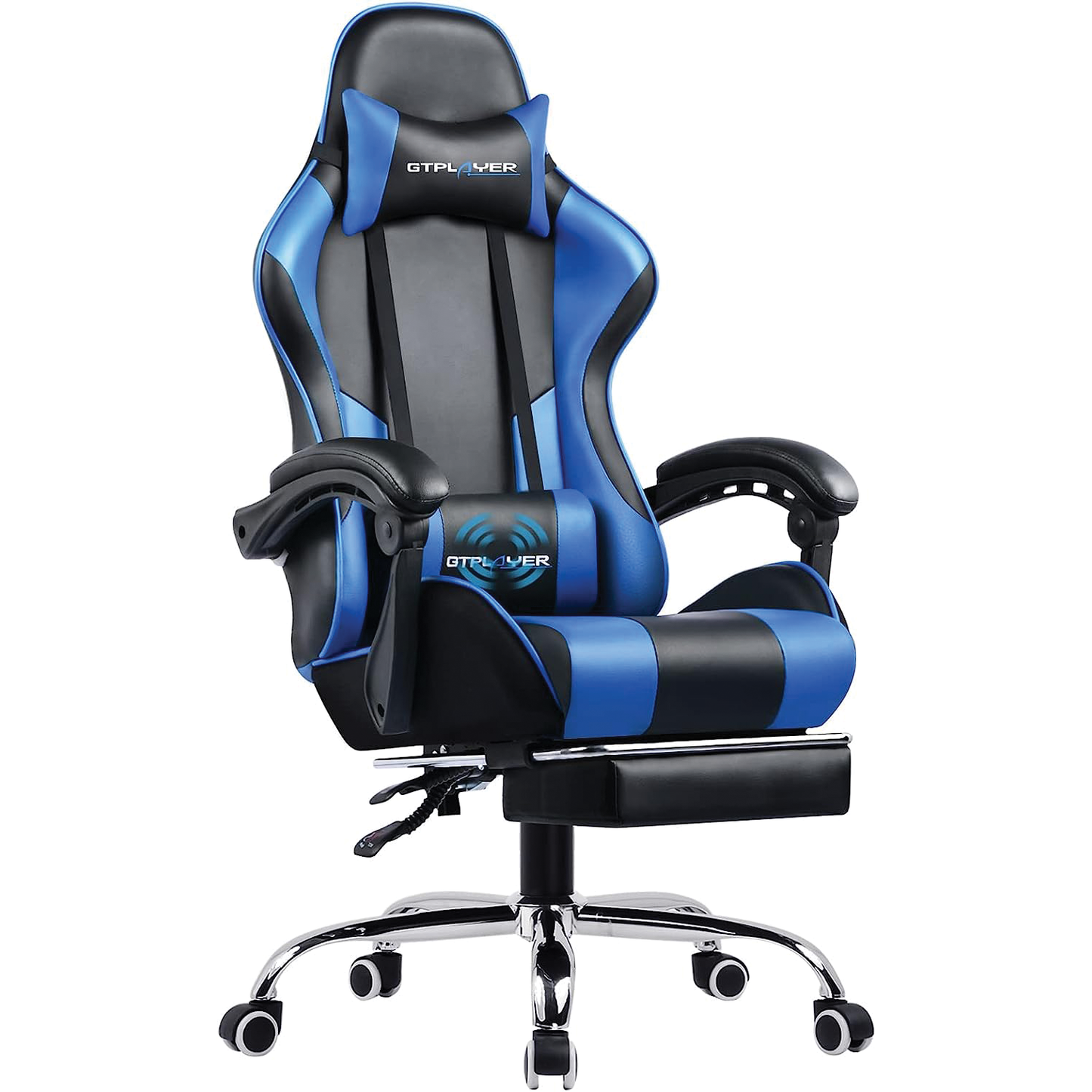 Gaming Chair, Computer Chair with Footrest and Lumbar Support