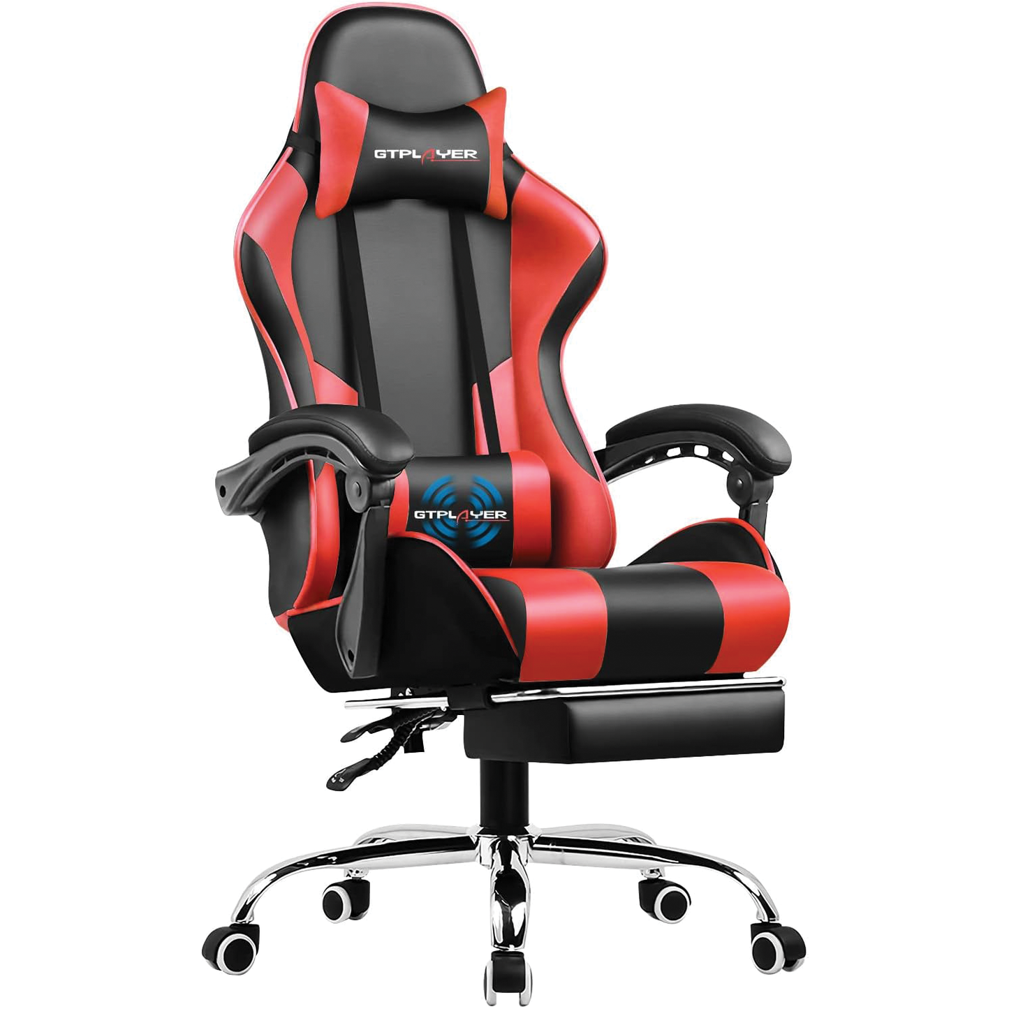 Gaming Chair, Computer Chair with Footrest and Lumbar Support