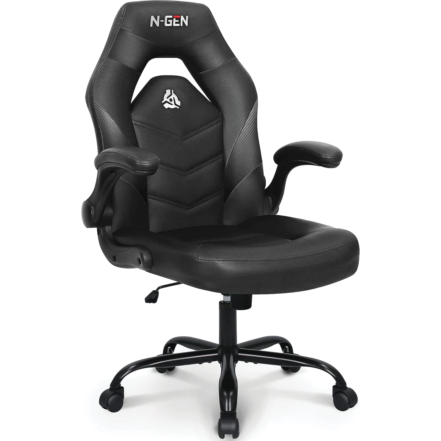 Gaming Chair Ergonomic Office Chair Computer Desk Chair with Lumbar Support Flip Up Arms Adjustable Height Swivel PU Leather Executive PC Chair with Wheels for Adults Women Men