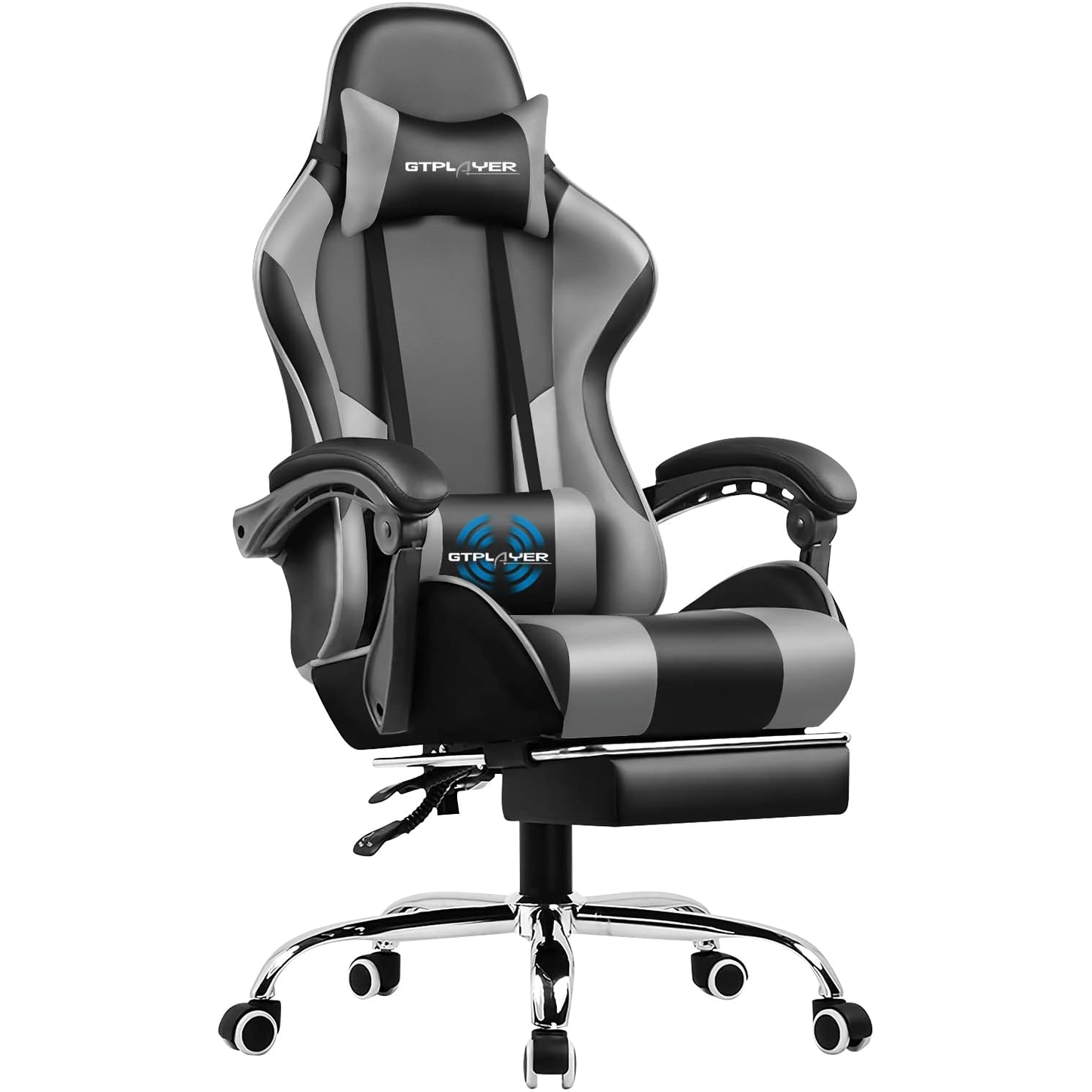 Gaming Chair, Computer Chair with Footrest and Lumbar Support