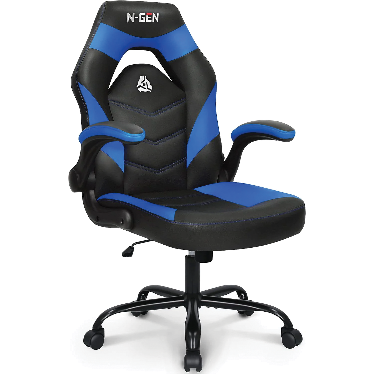 Gaming Chair Ergonomic Office Chair Computer Desk Chair with Lumbar Support Flip Up Arms Adjustable Height Swivel PU Leather Executive PC Chair with Wheels for Adults Women Men