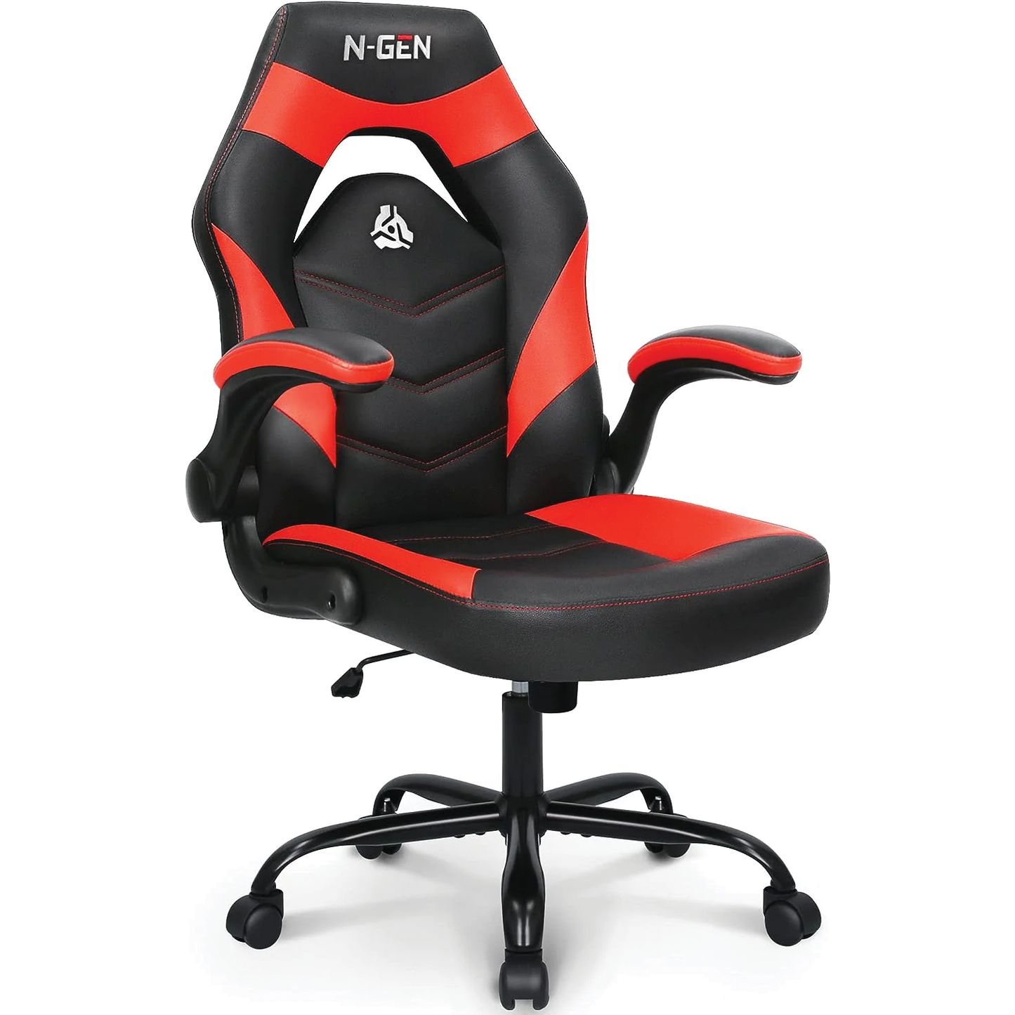 Gaming Chair Ergonomic Office Chair Computer Desk Chair with Lumbar Support Flip Up Arms Adjustable Height Swivel PU Leather Executive PC Chair with Wheels for Adults Women Men