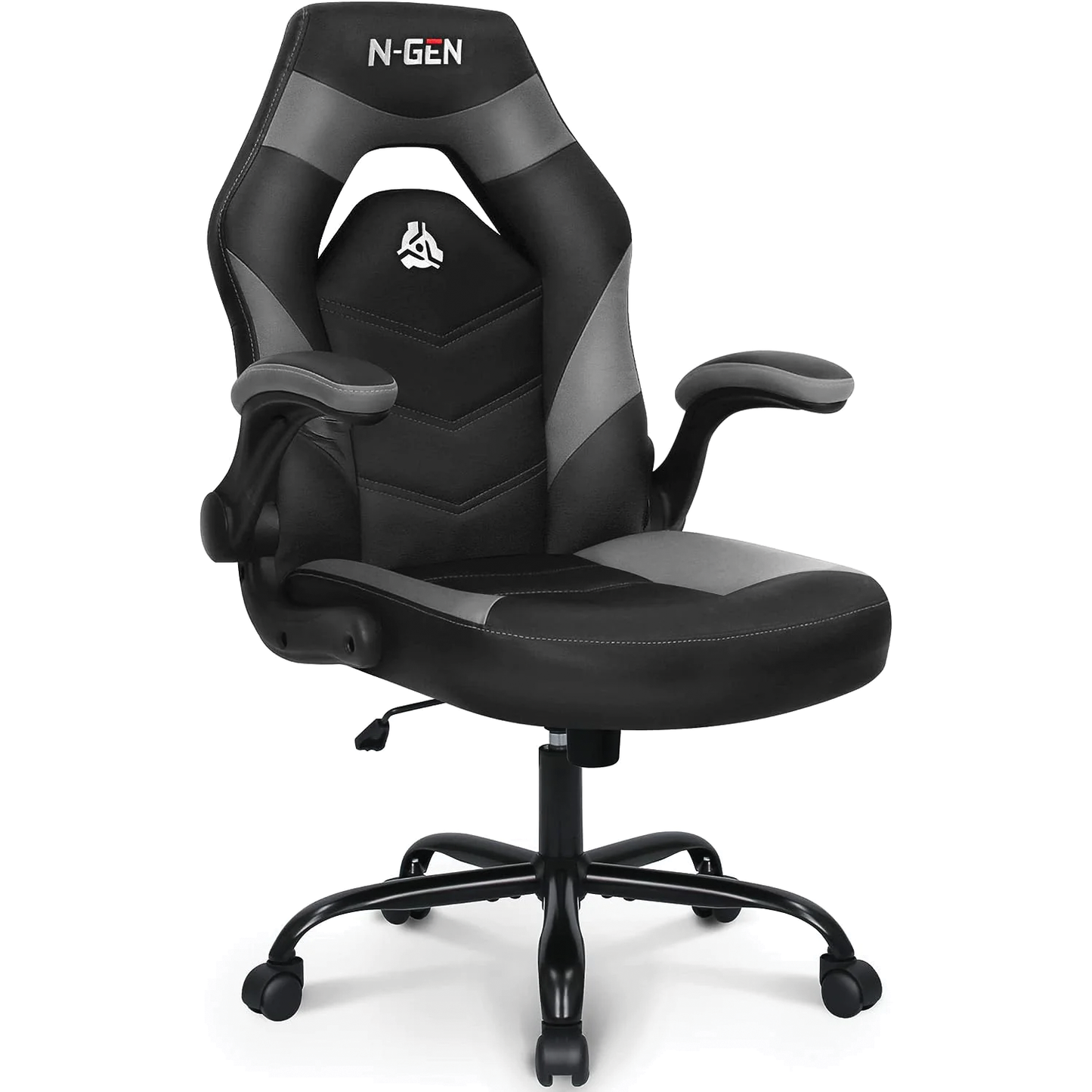 Gaming Chair Ergonomic Office Chair Computer Desk Chair with Lumbar Support Flip Up Arms Adjustable Height Swivel PU Leather Executive PC Chair with Wheels for Adults Women Men