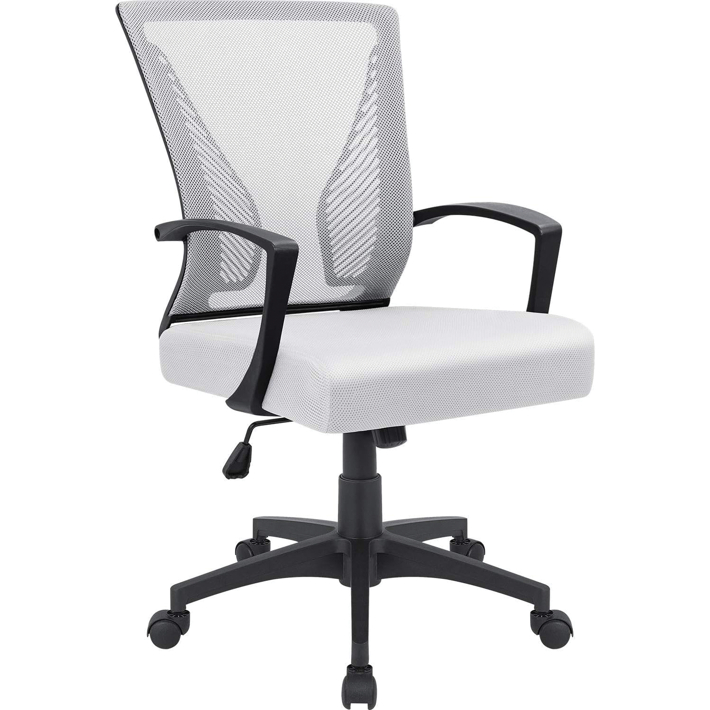 Office Chair Mid Back Swivel Lumbar Support Desk Chair, Computer Ergonomic Mesh Chair with Armrest