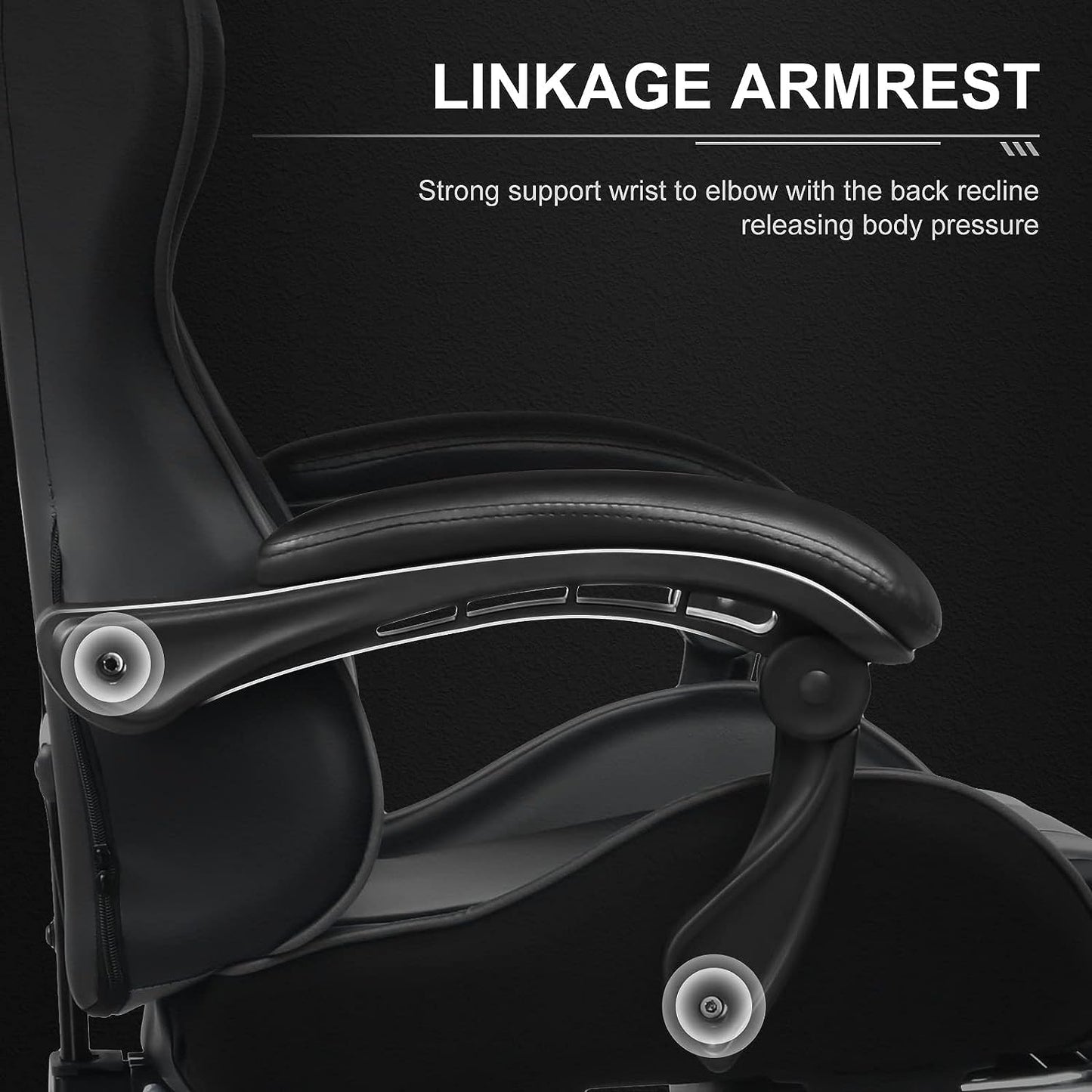 Gaming Chair, Computer Chair with Footrest and Lumbar Support