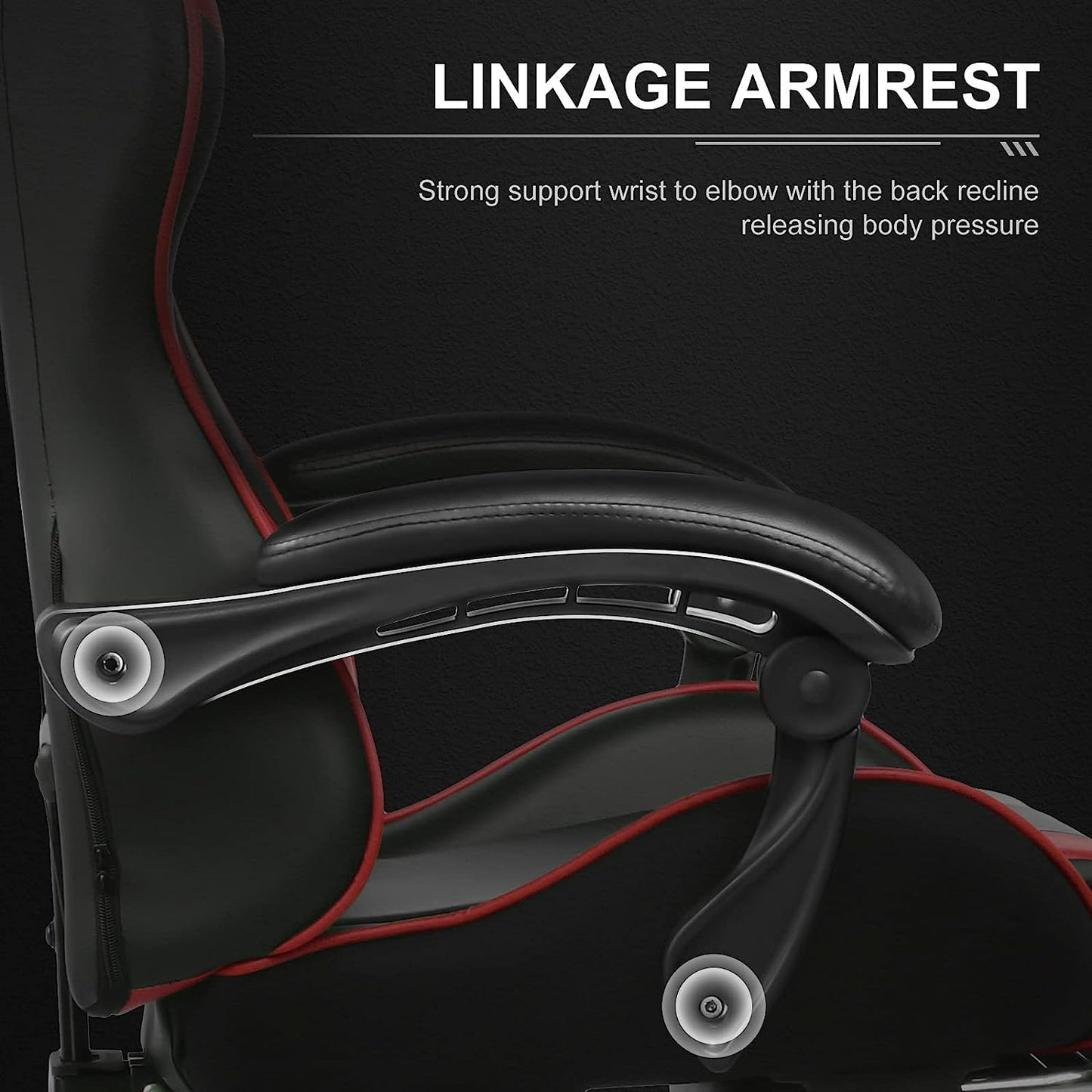 Gaming Chair, Computer Chair with Footrest and Lumbar Support
