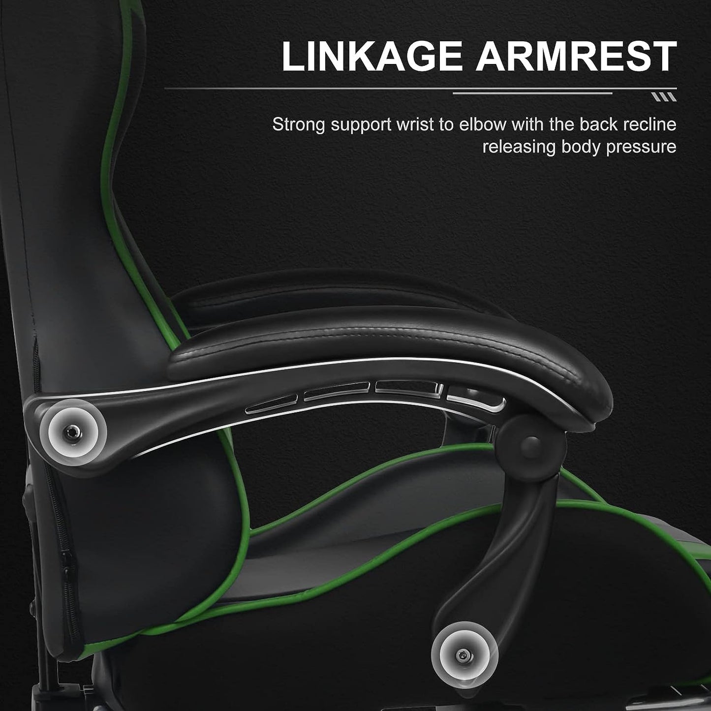 Gaming Chair, Computer Chair with Footrest and Lumbar Support