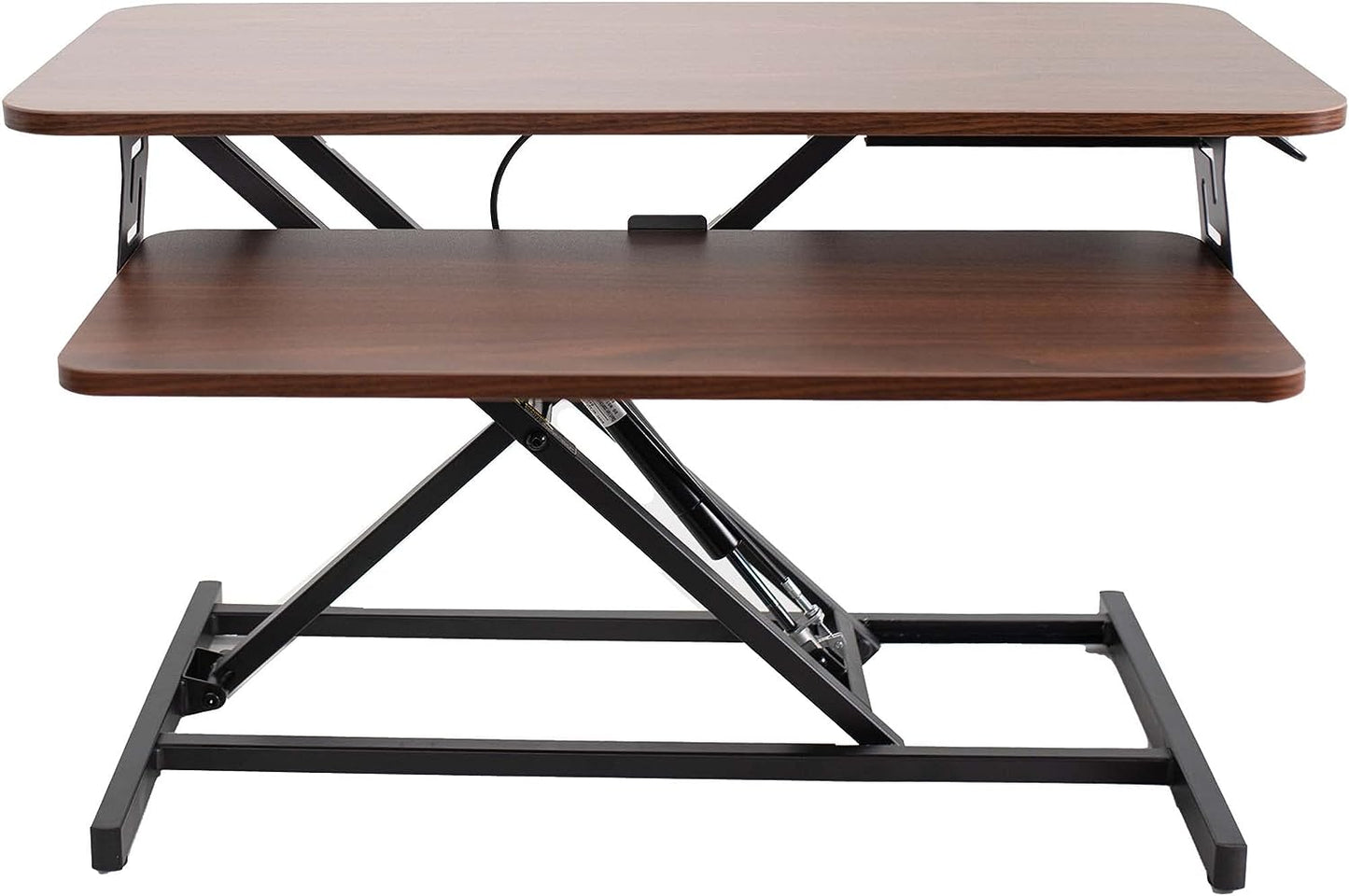 Height Adjustable 32 inch Stand Up Desk Converter, Quick Sit to Stand Tabletop Dual Monitor Riser Workstation