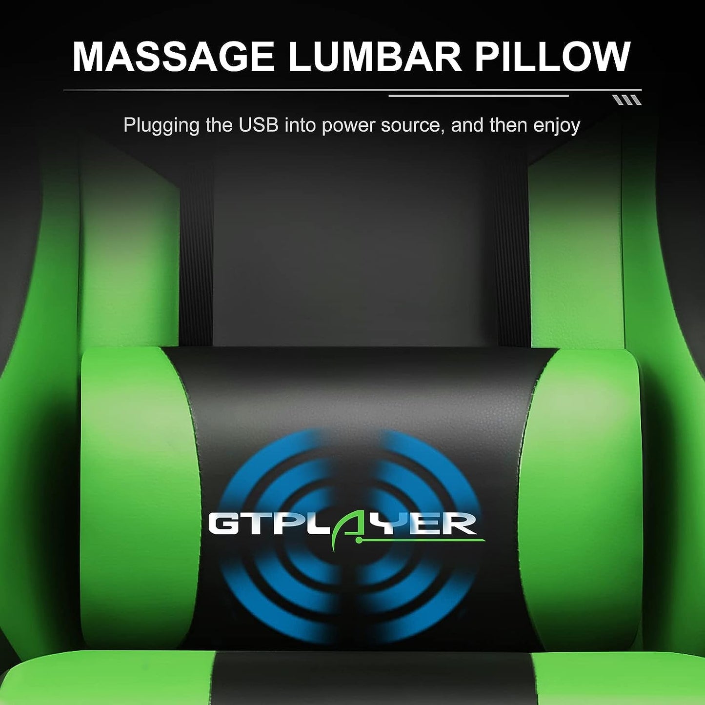 Gaming Chair, Computer Chair with Footrest and Lumbar Support