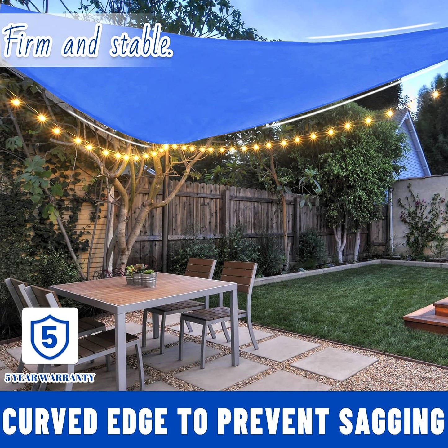 Triangle Sun Shade Sail Canopy UV Block Sunshade for Outdoor Patio Garden Backyard