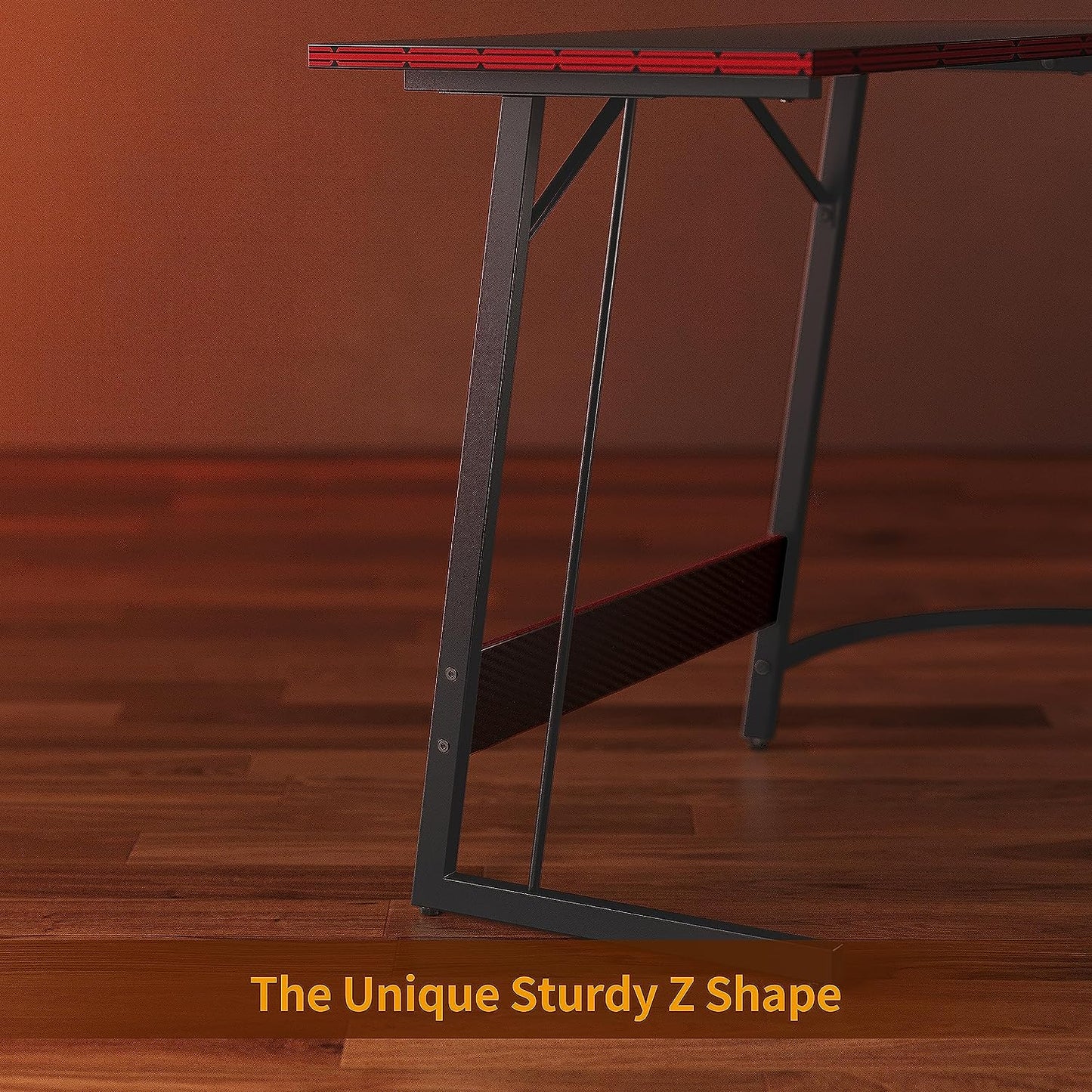 L Shaped Gaming Desk Computer Office Desk, Corner Desk with Large Monitor Stand for Home Office Study Writing Workstation