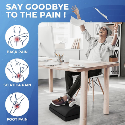 Footrest with 2 Adjustable Heights for Car,Home and Office to Relieve Back,Lumbar,Knee Pain