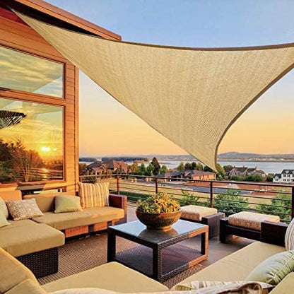 Triangle Sun Shade Sail Canopy UV Block Sunshade for Outdoor Patio Garden Backyard