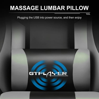 Gaming Chair, Computer Chair with Footrest and Lumbar Support