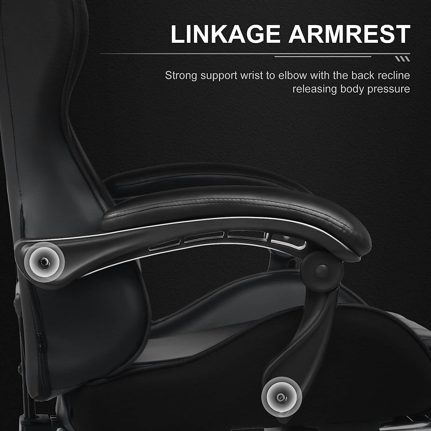Gaming Chair, Computer Chair with Footrest and Lumbar Support
