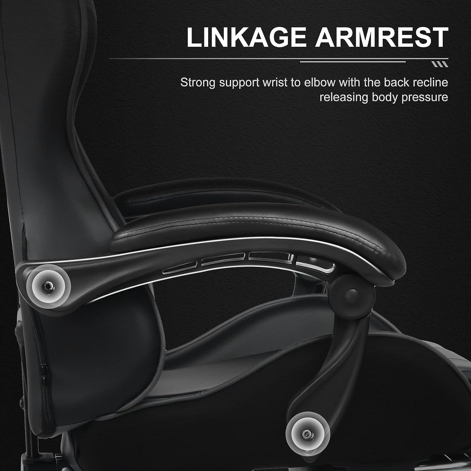 Gaming Chair, Computer Chair with Footrest and Lumbar Support