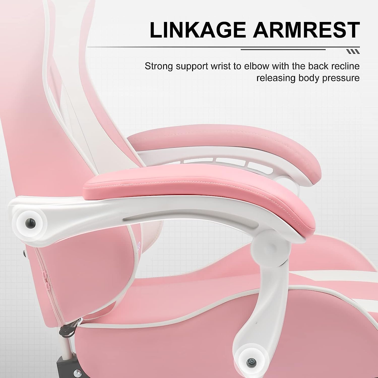 Gaming Chair, Computer Chair with Footrest and Lumbar Support