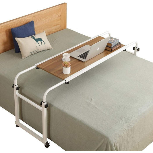 Overbed Desk Laptop Cart Laptop Desk with Wheels Over Bed Desk Adjustable Overbed Table with Wheels King Queen Bed Table Bed Table on Wheels Overbed Laptop Table
