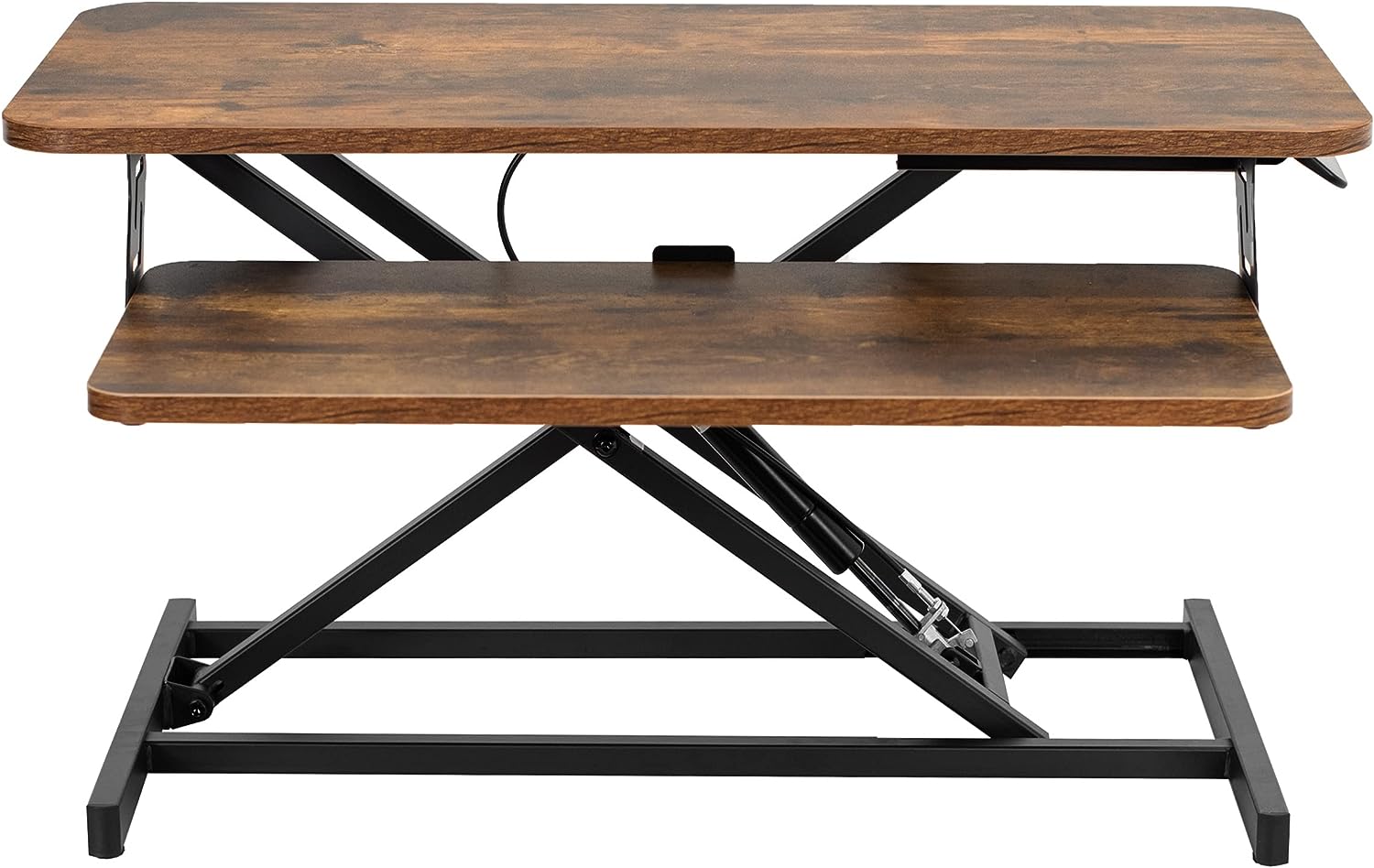 Height Adjustable 32 inch Stand Up Desk Converter, Quick Sit to Stand Tabletop Dual Monitor Riser Workstation