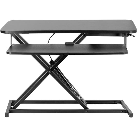 Height Adjustable 32 inch Stand Up Desk Converter, Quick Sit to Stand Tabletop Dual Monitor Riser Workstation