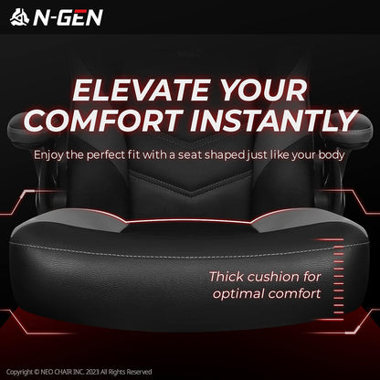 Gaming Chair Ergonomic Office Chair Computer Desk Chair with Lumbar Support Flip Up Arms Adjustable Height Swivel PU Leather Executive PC Chair with Wheels for Adults Women Men