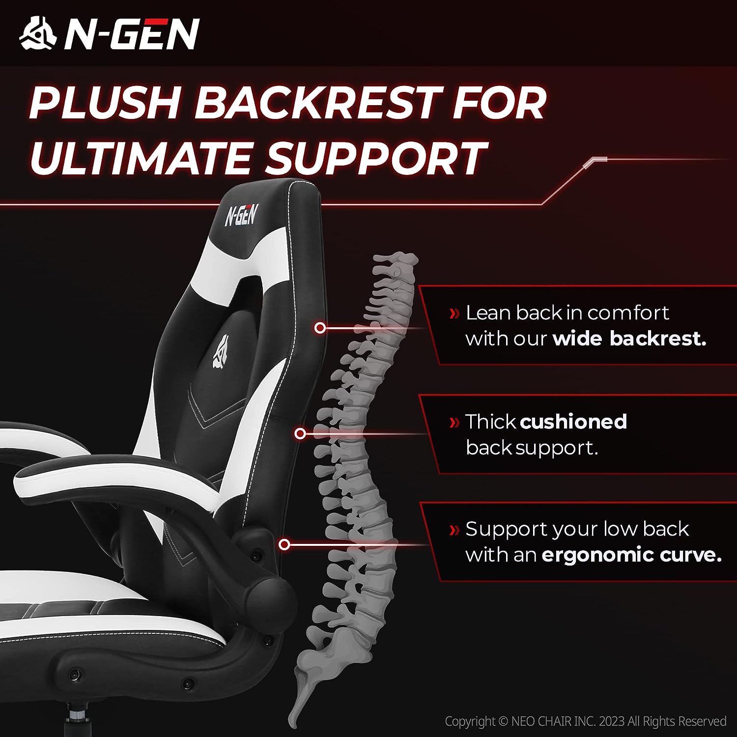 Gaming Chair Ergonomic Office Chair Computer Desk Chair with Lumbar Support Flip Up Arms Adjustable Height Swivel PU Leather Executive PC Chair with Wheels for Adults Women Men