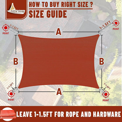 Triangle Sun Shade Sail Canopy UV Block Sunshade for Outdoor Patio Garden Backyard