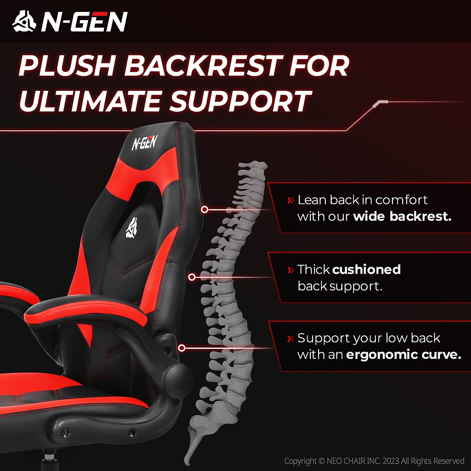 Gaming Chair Ergonomic Office Chair Computer Desk Chair with Lumbar Support Flip Up Arms Adjustable Height Swivel PU Leather Executive PC Chair with Wheels for Adults Women Men