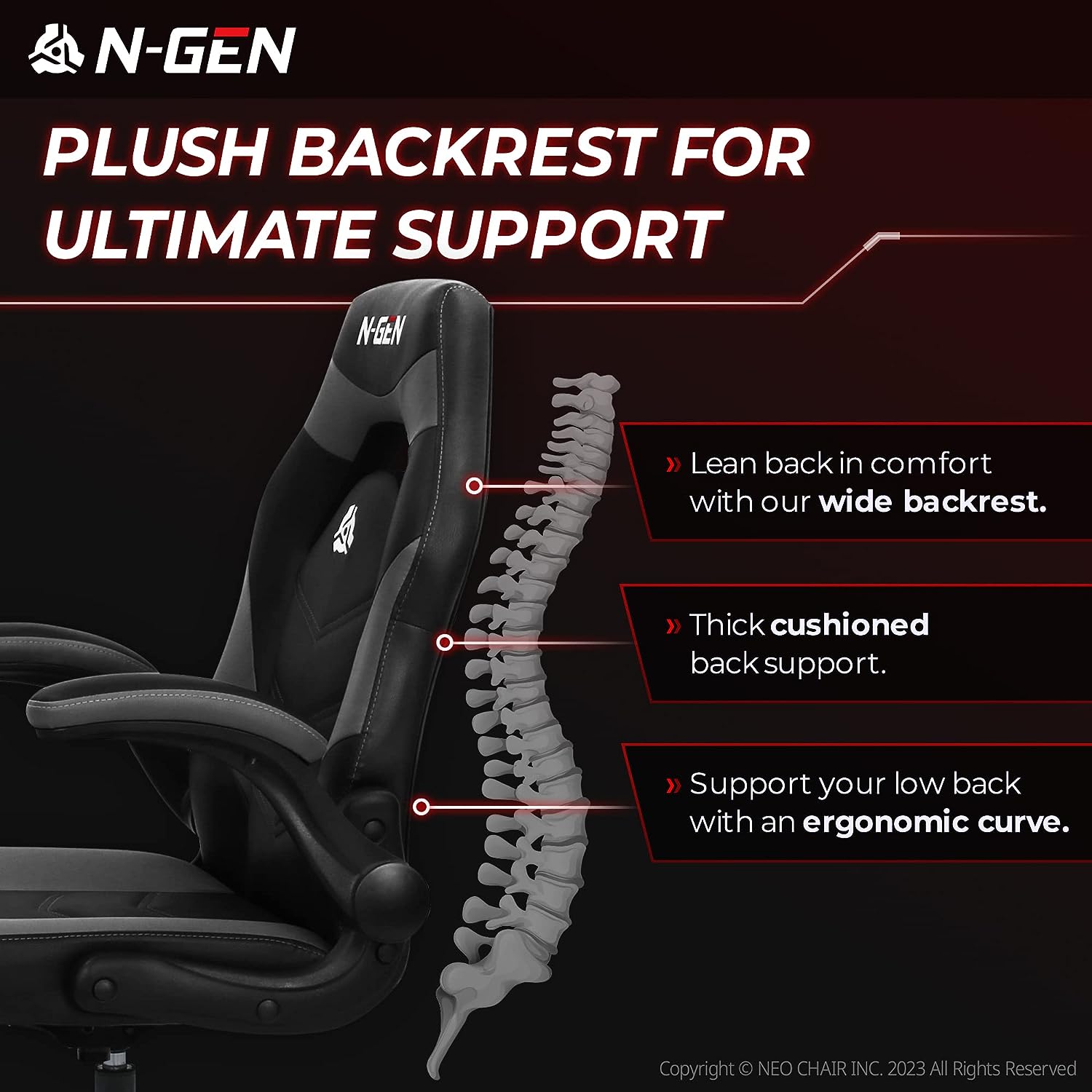 Gaming Chair Ergonomic Office Chair Computer Desk Chair with Lumbar Support Flip Up Arms Adjustable Height Swivel PU Leather Executive PC Chair with Wheels for Adults Women Men