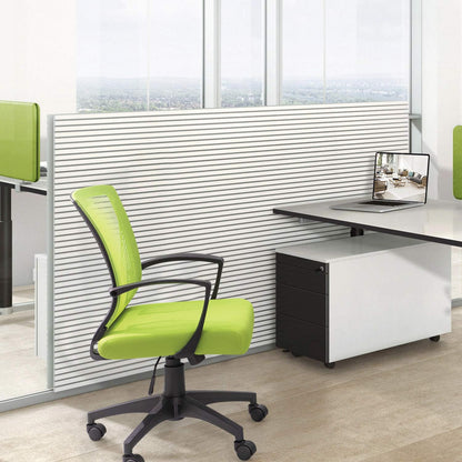 Office Chair Mid Back Swivel Lumbar Support Desk Chair, Computer Ergonomic Mesh Chair with Armrest