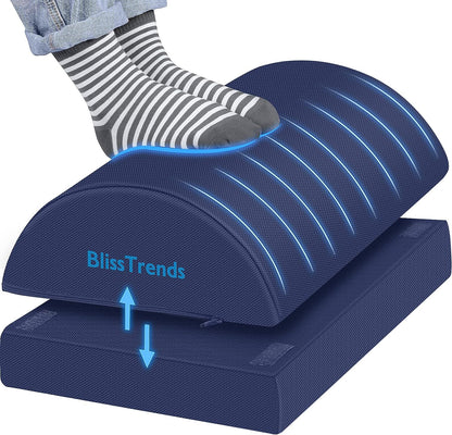 Footrest with 2 Adjustable Heights for Car,Home and Office to Relieve Back,Lumbar,Knee Pain