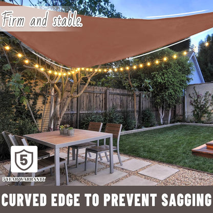 Triangle Sun Shade Sail Canopy UV Block Sunshade for Outdoor Patio Garden Backyard