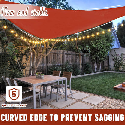 Triangle Sun Shade Sail Canopy UV Block Sunshade for Outdoor Patio Garden Backyard