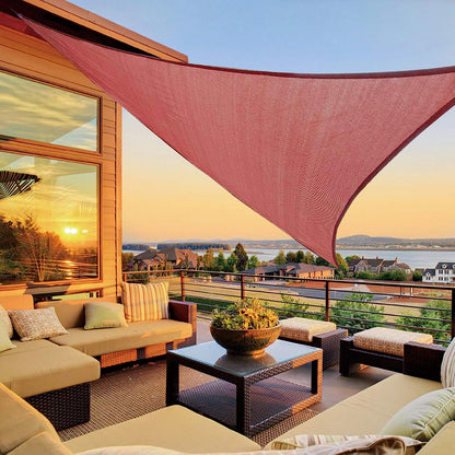 Triangle Sun Shade Sail Canopy UV Block Sunshade for Outdoor Patio Garden Backyard
