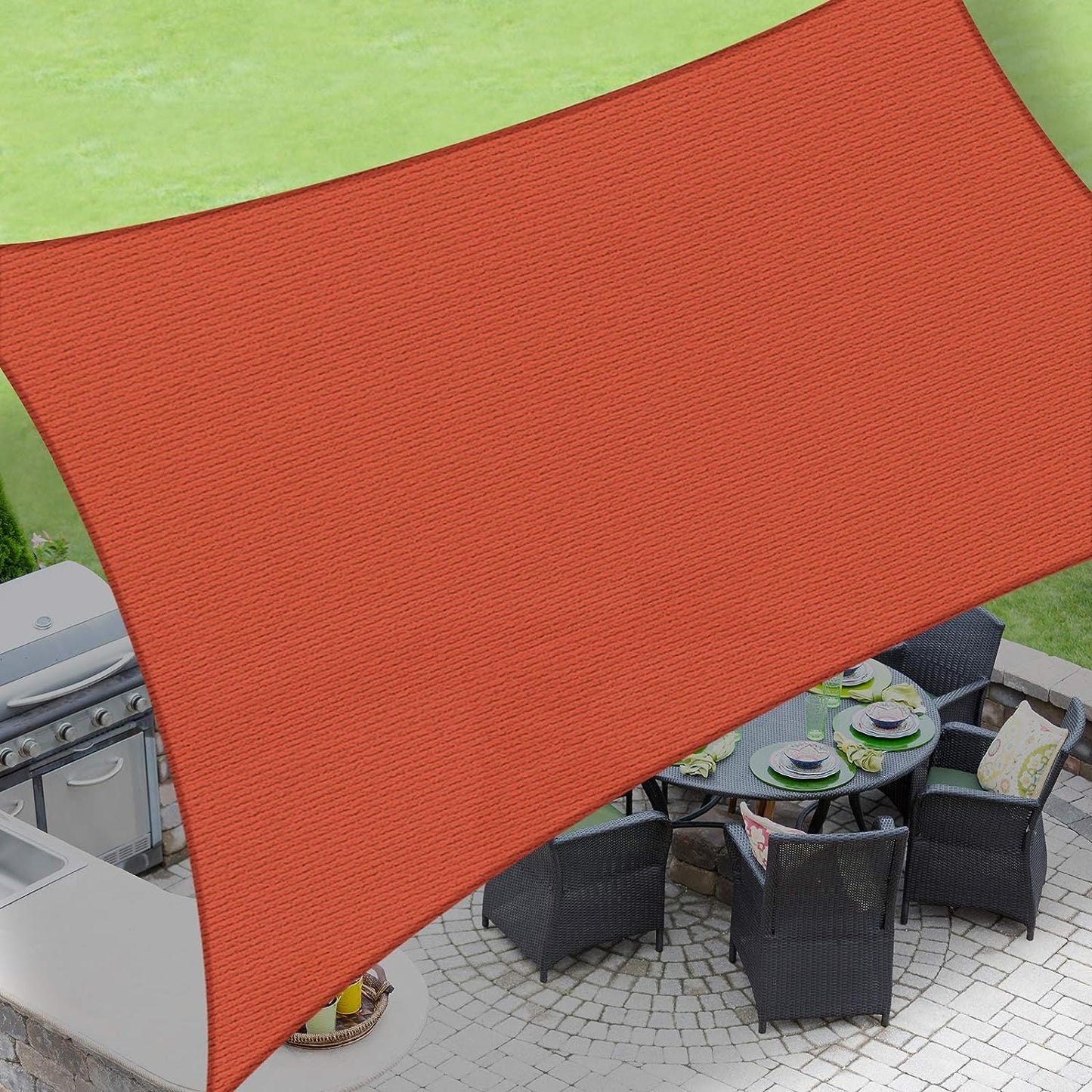 Triangle Sun Shade Sail Canopy UV Block Sunshade for Outdoor Patio Garden Backyard