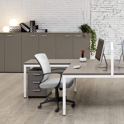 Office Chair Mid Back Swivel Lumbar Support Desk Chair, Computer Ergonomic Mesh Chair with Armrest