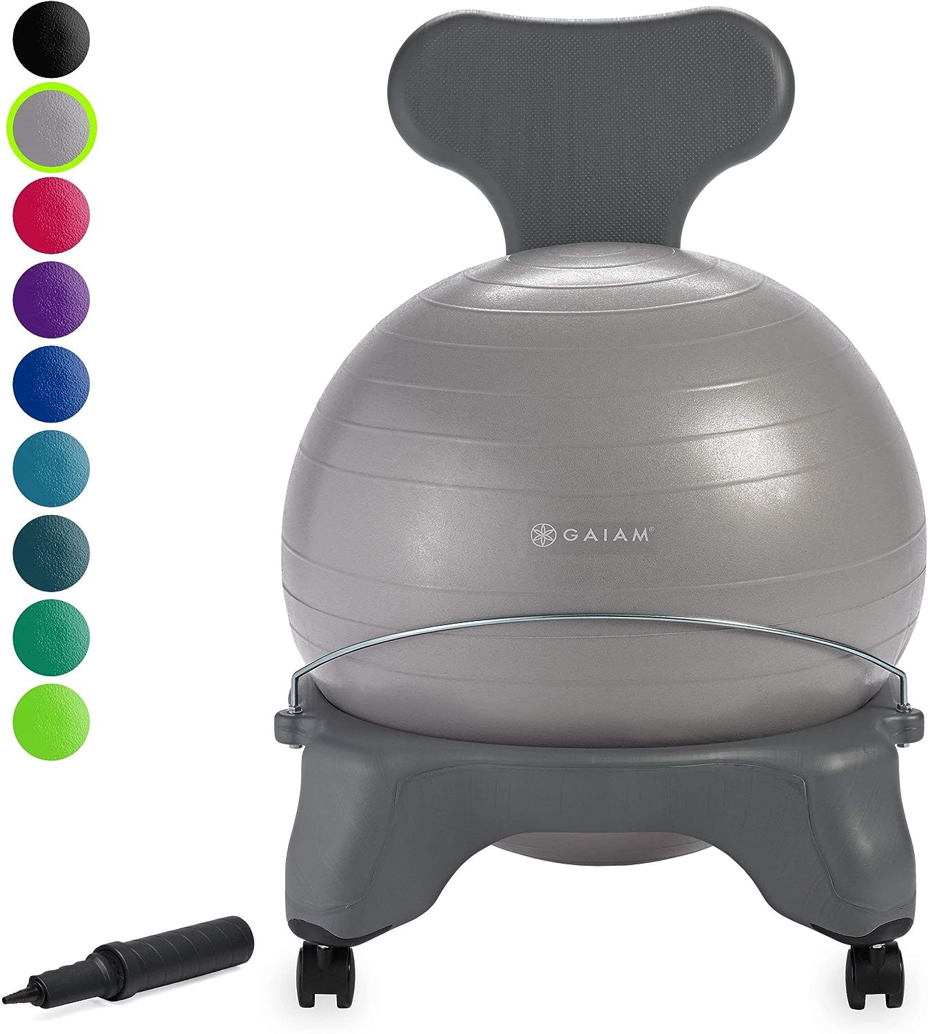 Classic Balance Ball Chair – Exercise Stability Yoga Ball Premium Ergonomic Chair for Home and Office Desk with Air Pump, Exercise Guide and Satisfaction Guarantee
